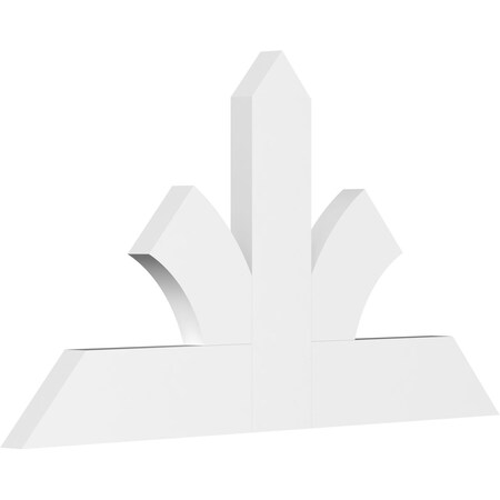 Ekena Millwork Richland Architectural Grade PVC Gable Bracket, 48"W x 26"H x 2"D x 6"F, 13/12 Pitch GBP048X26X0206RIC00